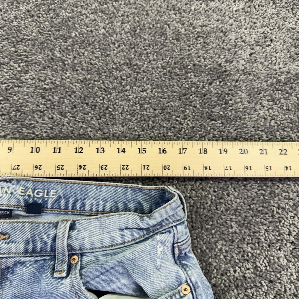 American Eagle Jeans Womens 12 Long Blue High Rise Barrel Relaxed Tapered Denim - Picture 3 of 9